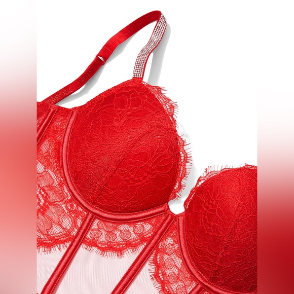 NWT Victoria’s Secret corset top in RED 32D - Picture 8 of 9